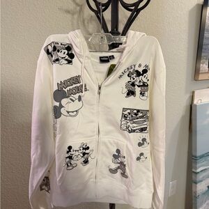 Disney White Mickey Mouse Graphic Hoodie